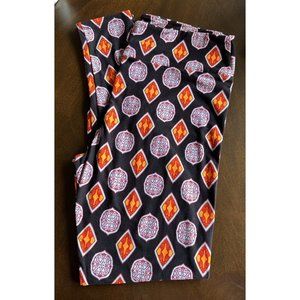 Lularoe Leggings TC‎ Black Diamonds Gems Gemstones Print Tall and Curvy, NWOT